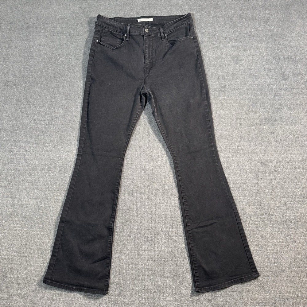 Levi's 725 High Rise Bootcut Jeans Women's Size 33x32 Black Stretch Denim